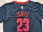 Maillot de Basket #23 James Cleveland Cavaliers manche courte Marine